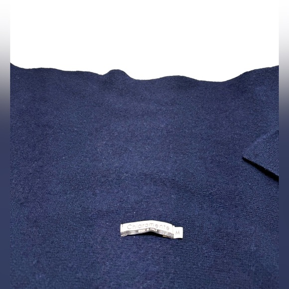 Chic Navy Blue Wrap Cardigan Asymmetric made in Italy - Picture 12 of 14